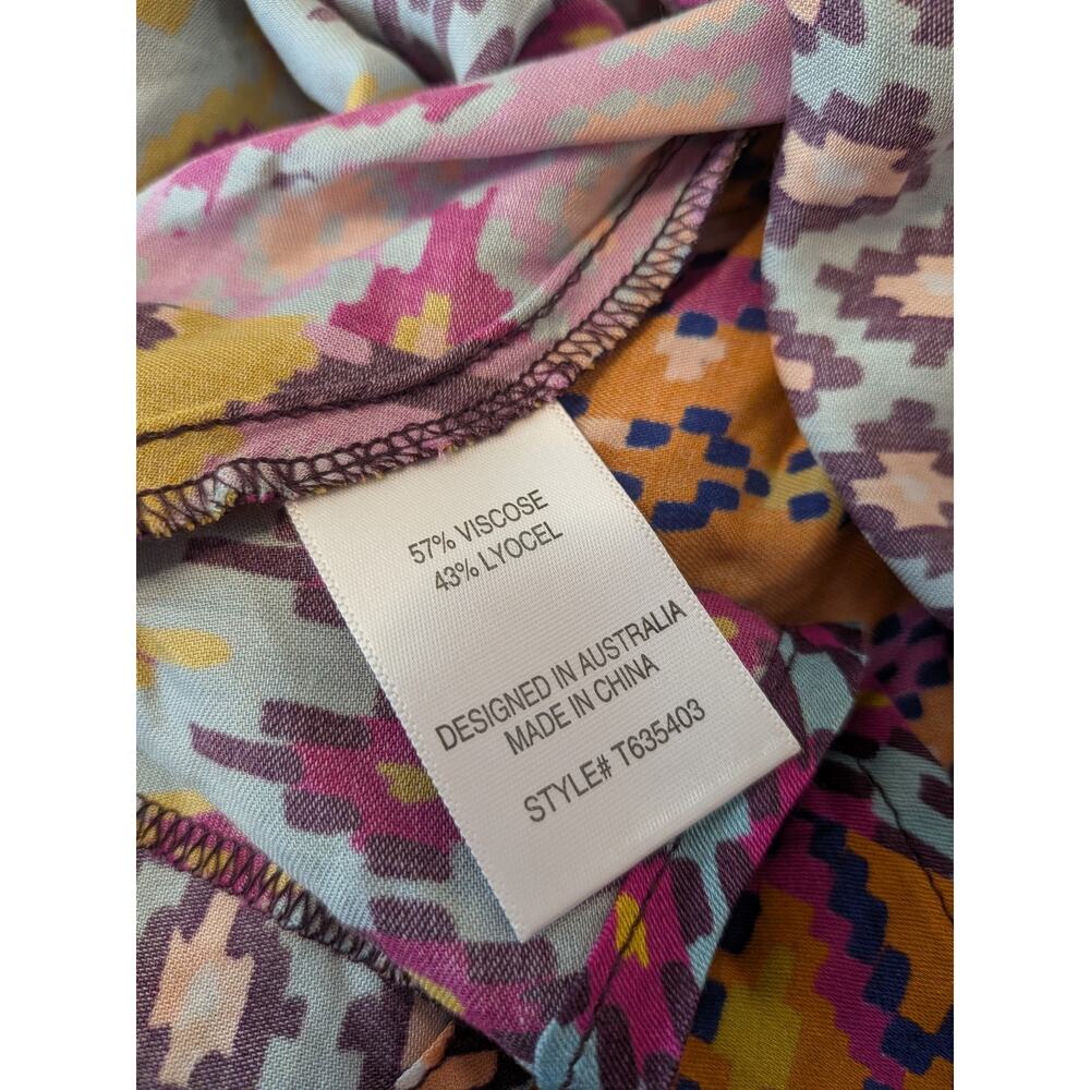 Tigerlily Utopia Trinity Maxi Dress Size 6 Boho Patchwork Print Halter Tie Back - Picture 7 of 11